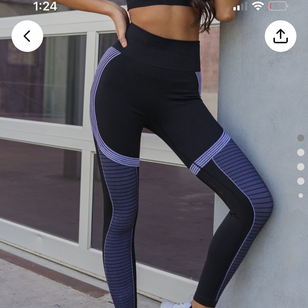 Black compress leggings - Picture 3 of 4